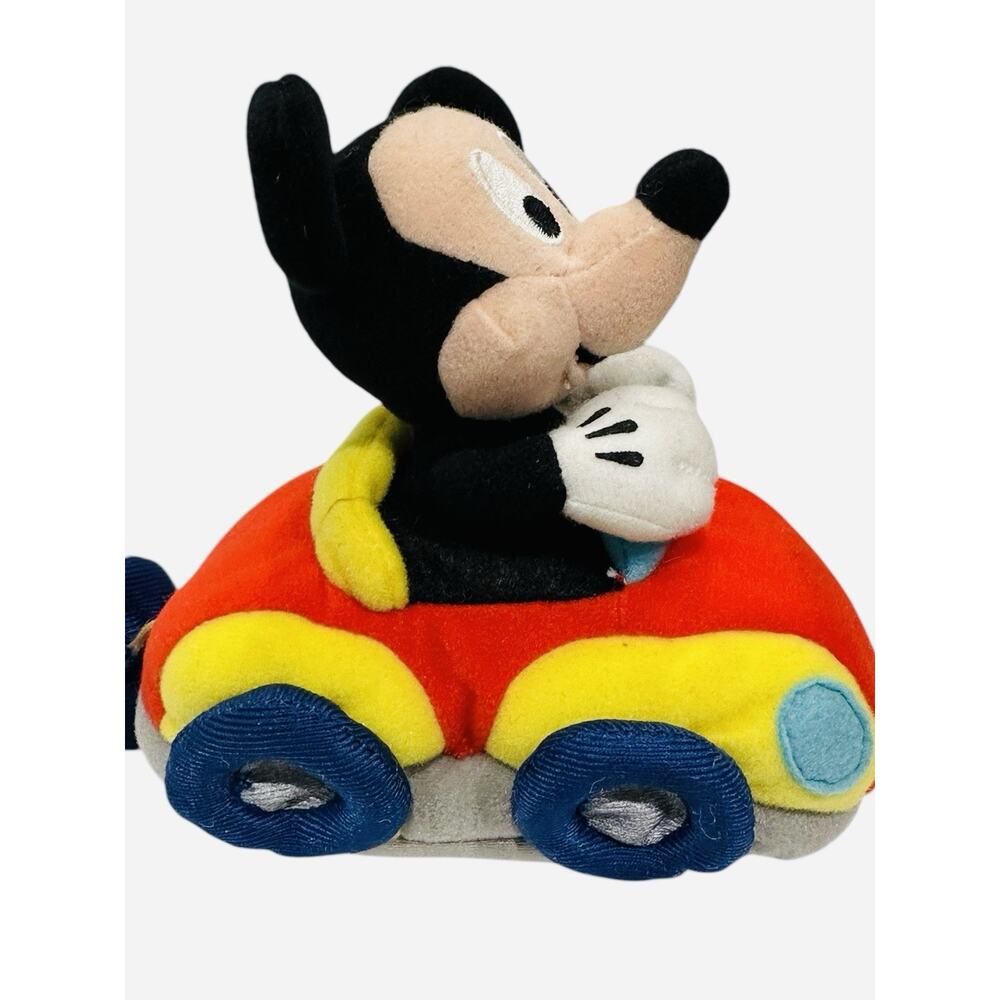 Moving Mickey Mouse Plush Figure Race Car Autopia Disney Store Racer Speedster